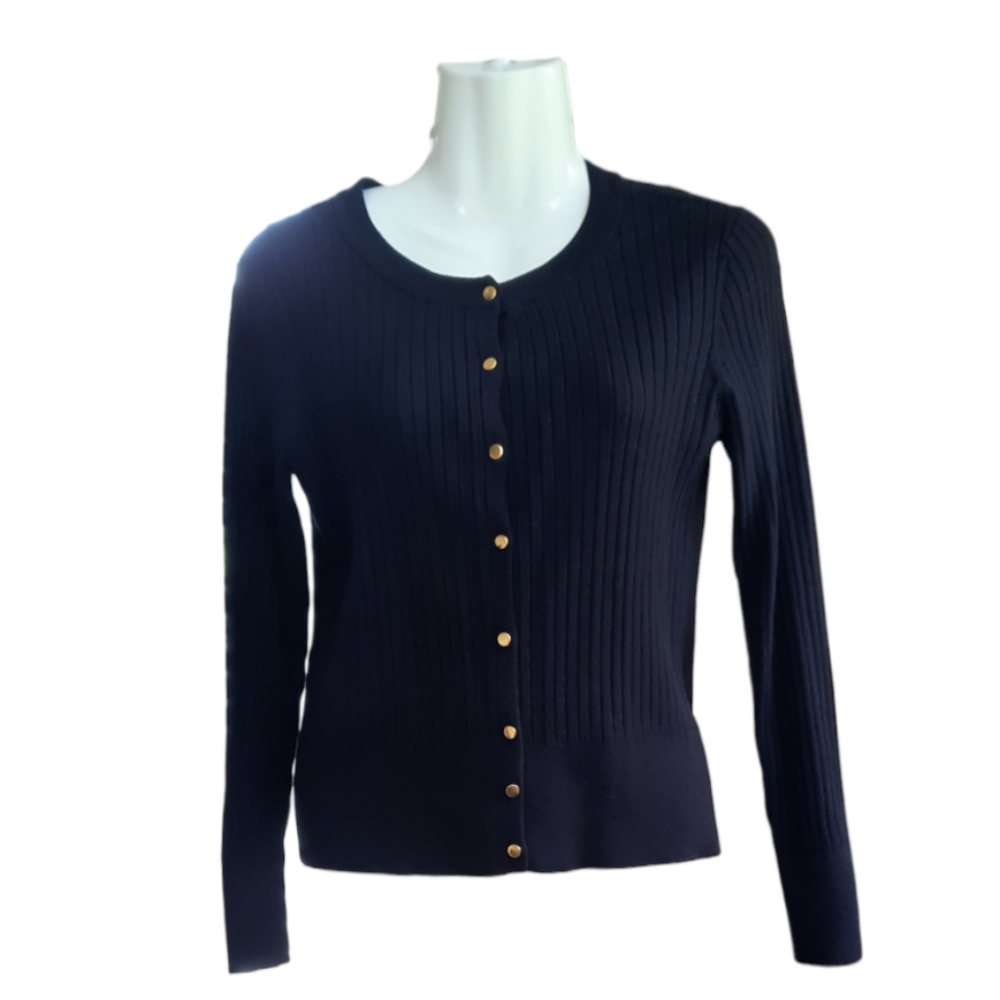 H&M Fine Knit Classic Ribbed Cardigan - Picture 3 of 8